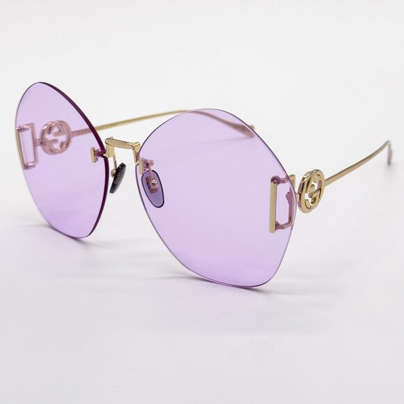 NEW GUCCI SUNGLASSES GG1203S 001 GOLD WOMEN EYEWEAR GUCCI main image 4